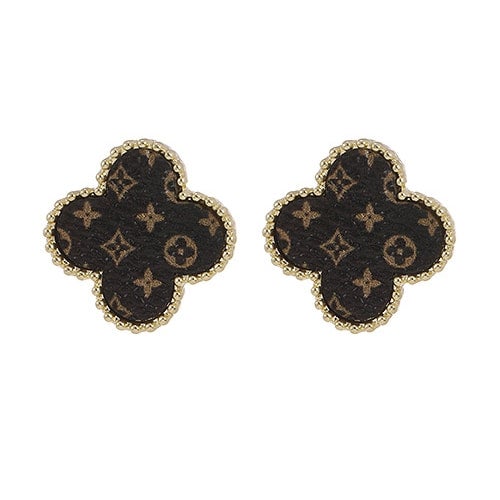 Tailored Influence LLC - New Arrival! Koko and Lola Upcycled Louis Vuitton  heart stud earrings!