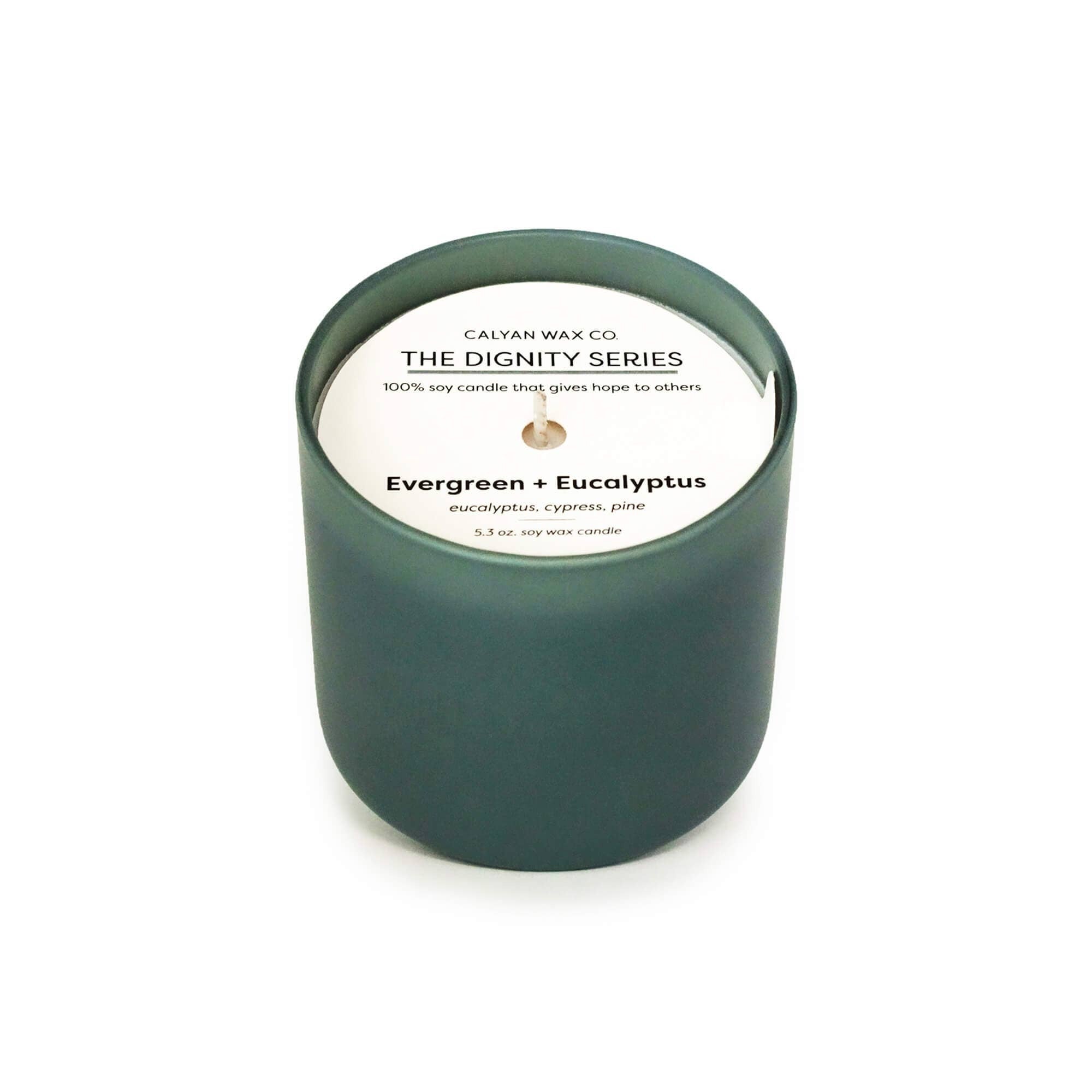 Calyan Wax Co. Evergreen Eucalyptus Dignity Series Soy Candle